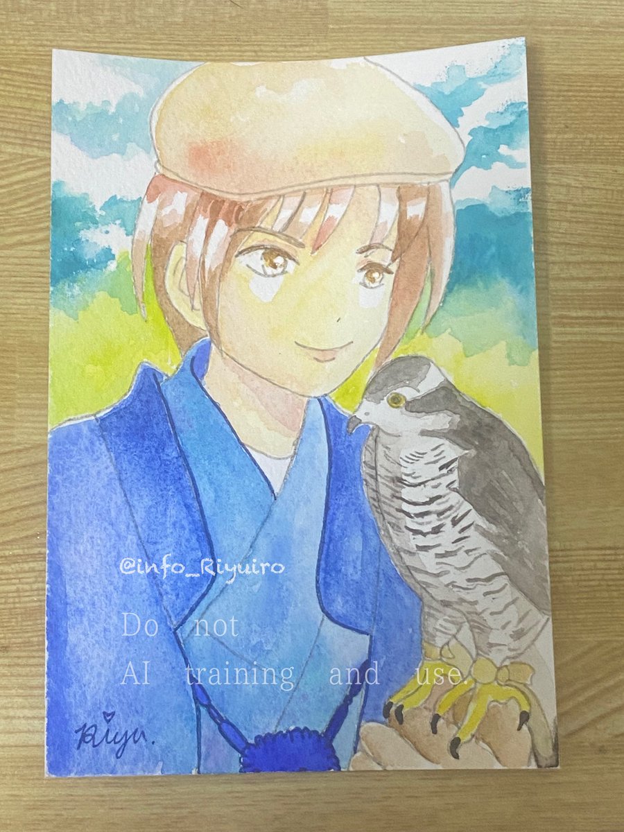 【鷹匠】リーガスお兄さん
鳥や動物の気持ちが分かる設定なので、鷹匠にしてみました🪶
#メンズキャンバス展 #透明水彩 #イラスト #OC #メンズイラスト
