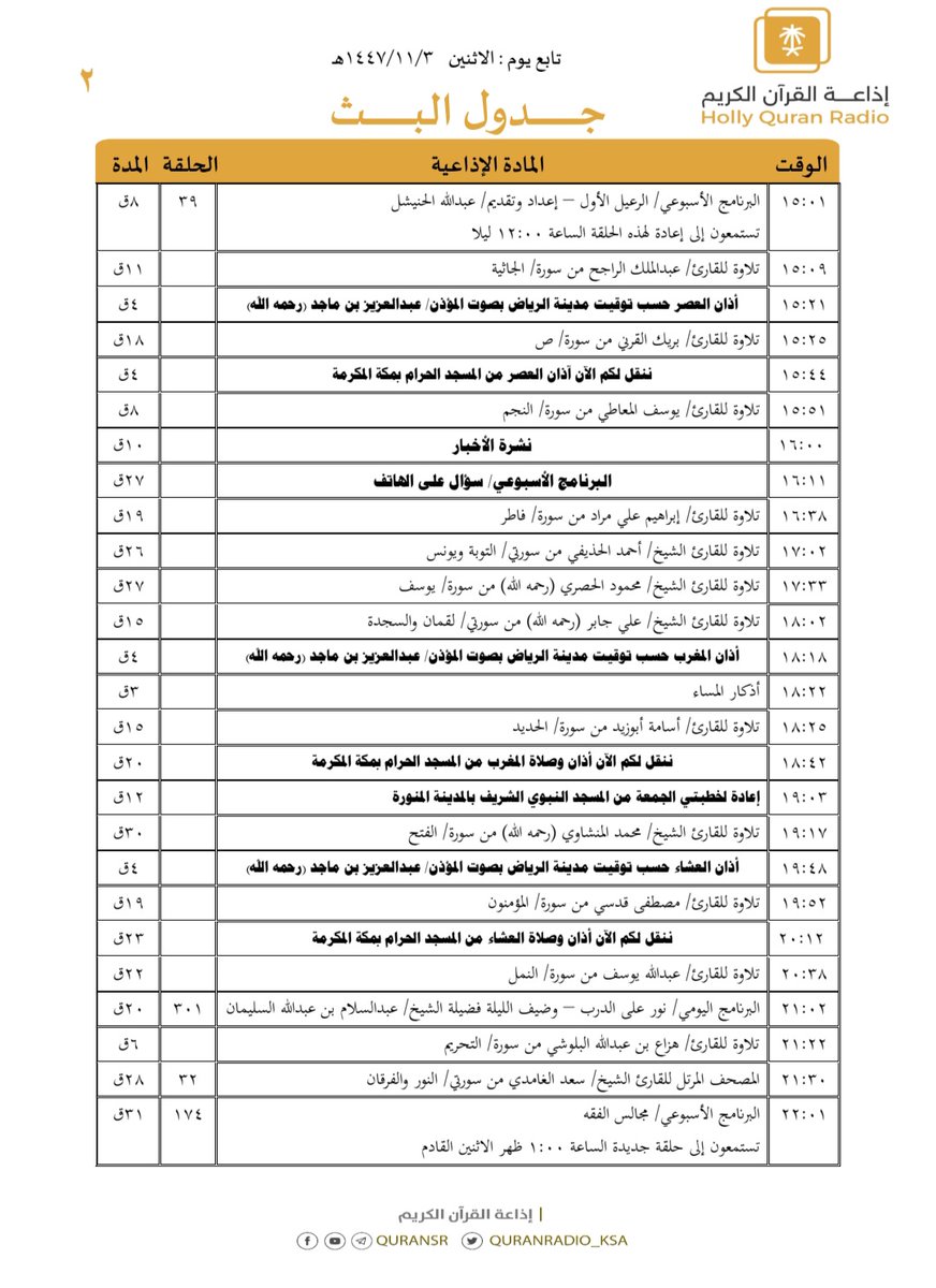 إذاعة القرآن الكريم tweet media