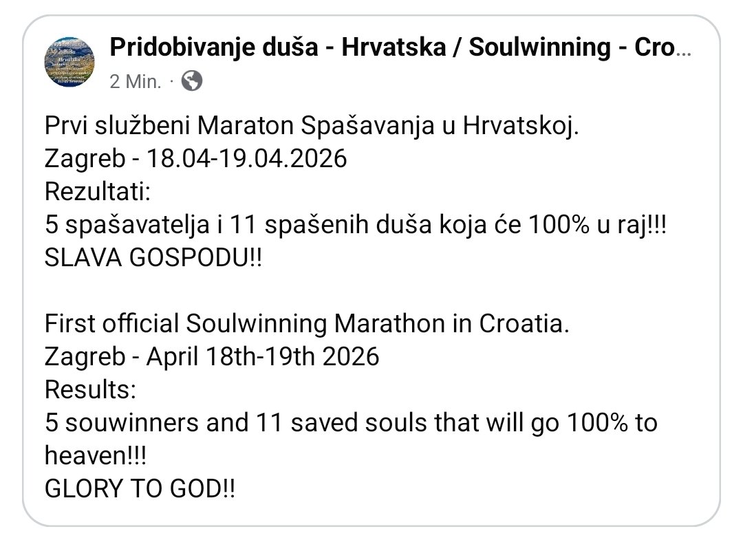 AdrianBalic's tweet image. #Isus #Vjera #Bog #Krščanstvo #Spasenje
#Hrvatska #Croatia #Kroatien #God #Gott #Jesus #Faith #Christian #Christ #KJV #Srbija #Serbia #Serbien #Bosna #Slovenija #Raj #Pakao #Biblija #Bible #bibel #Glaube #Believe #Christus #Osijek #Zagreb #Soulwinning #Evanđelje #PridobivanjeDuša