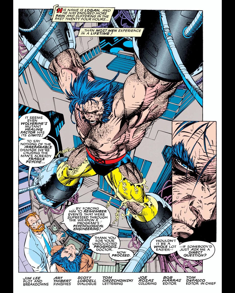 ClassicXMen's tweet image. X-Men #7 (April 1992) splash page.