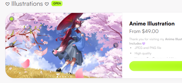 Hello hello! I'm opening spring themed illustration commissions 🌸
Perfect for OCs, fanart, or VTuber art. Limited slots. DM me if you're interested! <33

Art: vgen.co/Rubyy_

#ENVTuber #artmoots #smallartist