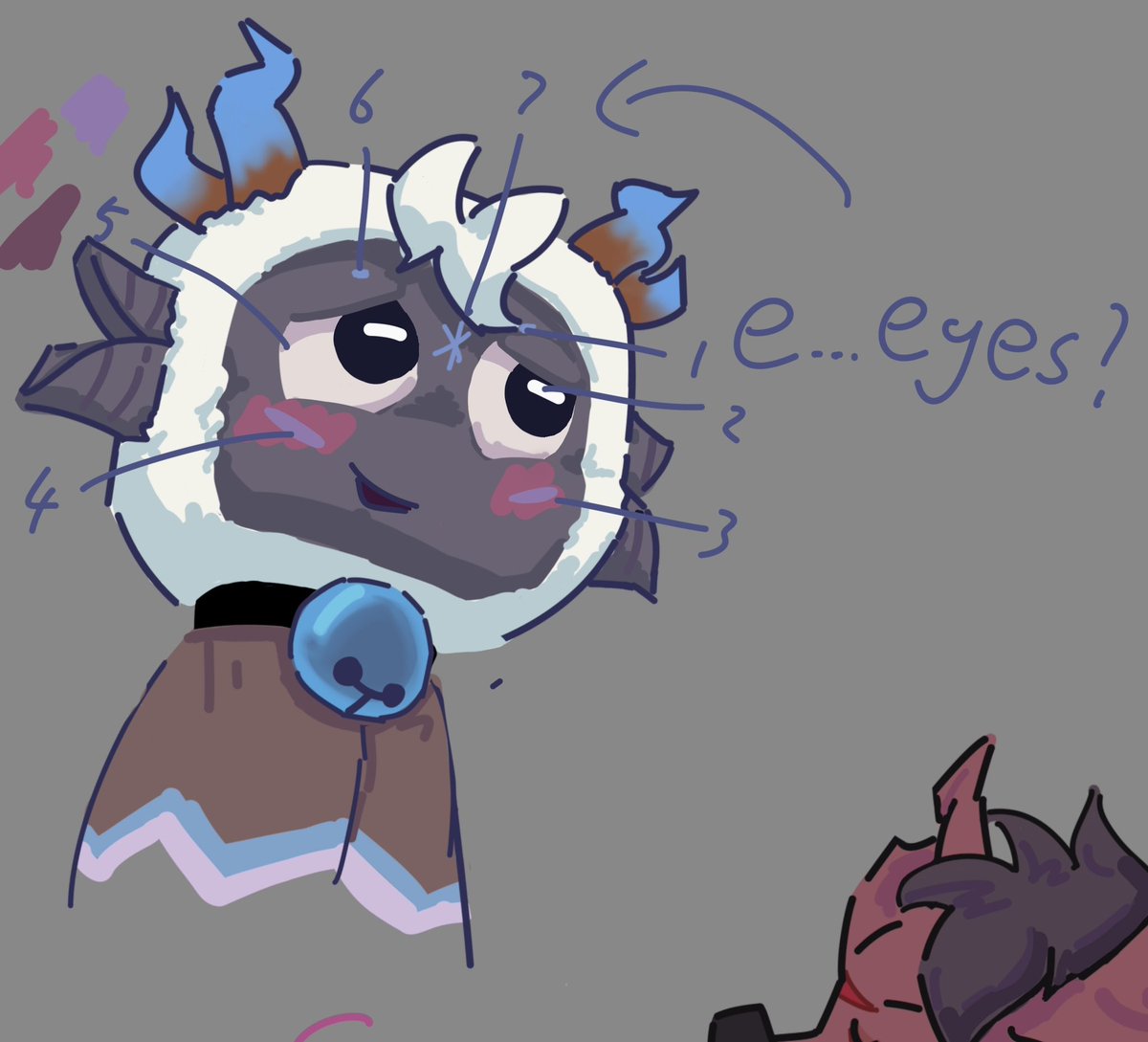 可以把你的眼睛分我一点吗。
愚蠢的涂鸦。。#cultofthelambfanart