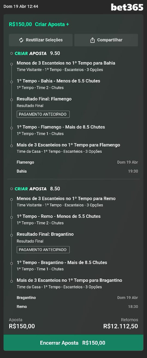 Bingão 🔥odd 80🔥

Se bater a odd 16 então essa fica perto de bater.
Chama na forra hoje!🙏🏻