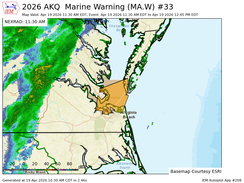 AKQ issues Marine Warning [wind: >34 KTS, hail: 0.00 IN] till Apr 19, 12:45 PM EDT mesonet.agron.iastate.edu/vtec/f/2026-O-…