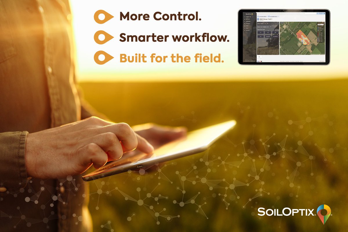 SoilOptix's tweet photo. We’re excited to share new updates to the #SoilOptix Portal.

Rolling out May 4th, these updates are bringing more control over your data, a smarter, more streamlined workflow, and a system built for the realities of the field.

All designed to help you stay connected, informed, and ready to act.