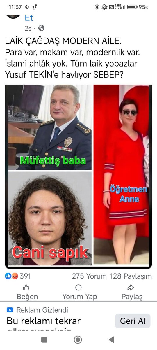 brahimDemi23411's tweet image. Doğru demiş.

Bu katil Yusuf Tekin'in çocuğu mu?

#Adi #şerefsiz #köpek #hain #kemalist ideolojinin çocuğu ise niye Yusuf Tekin istifa etsin?

#Şerefsiz, o.çocukları...