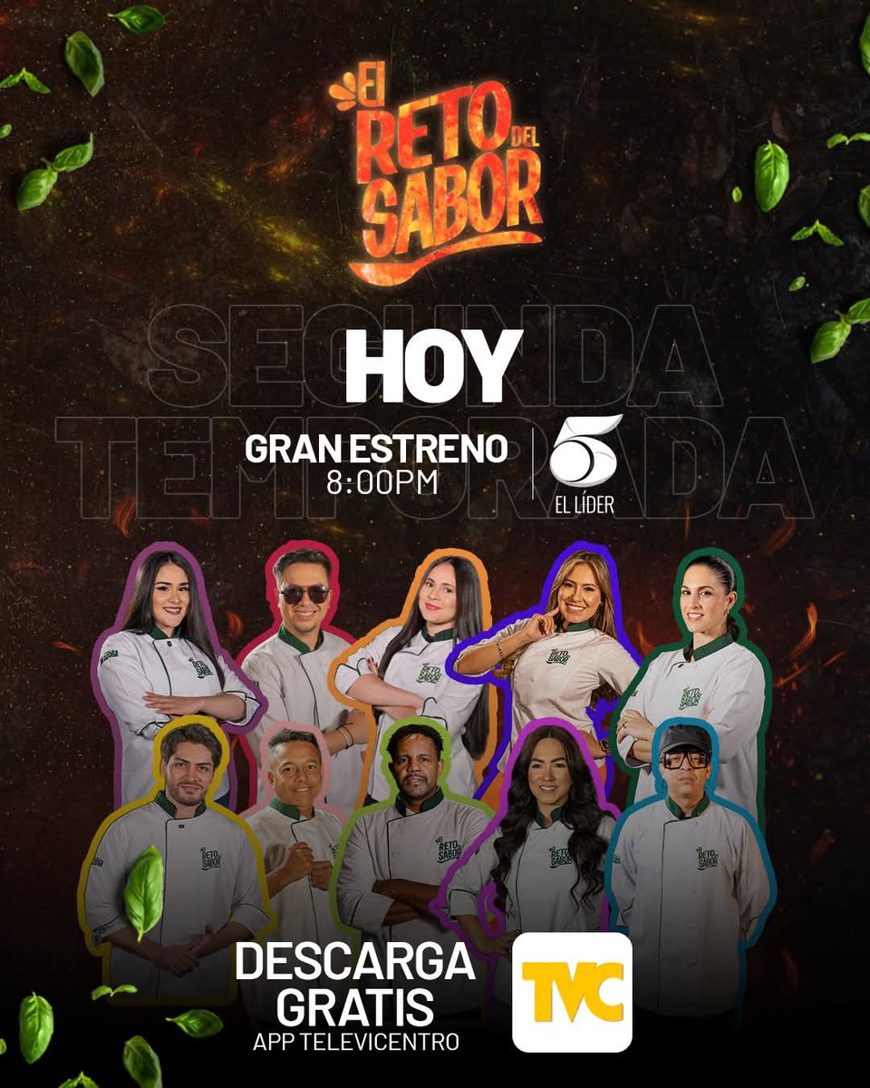 optimustorres's tweet photo. invitando a no perderse del Gran estreno de la Segunda Temporada del #RetodelSabor que es Hoy a las 8:00 PM por Canal 5*. 🙏 https://t.co/KYKipIRwI7