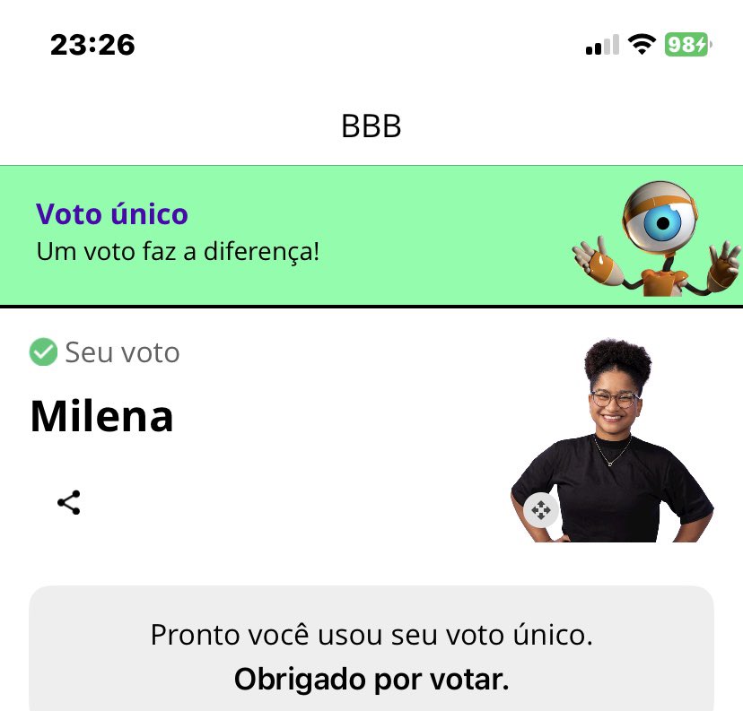 NÃO PAREM QUE DÁ ! 
#bbb26
