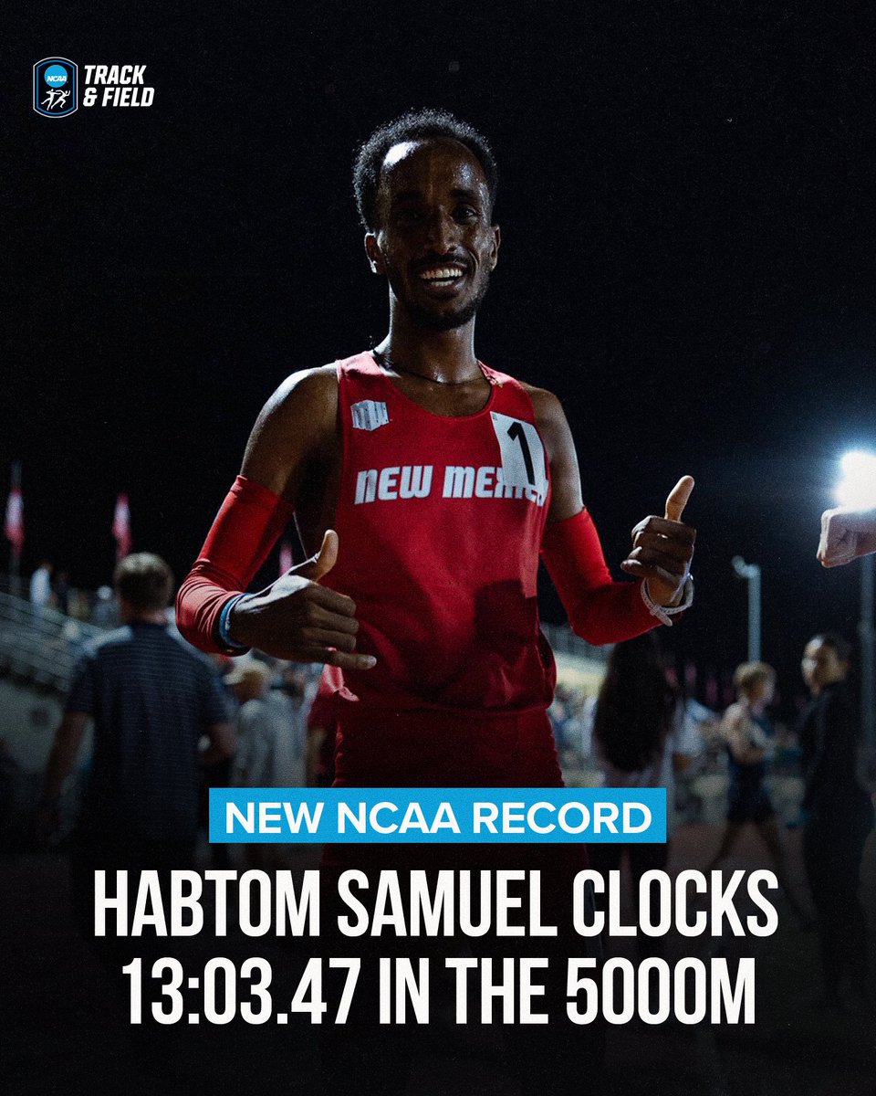 NCAATrackField's tweet image. What can’t he do 😤

Habtom Samuel adds another accolade to his collegiate resume.

#NCAATF