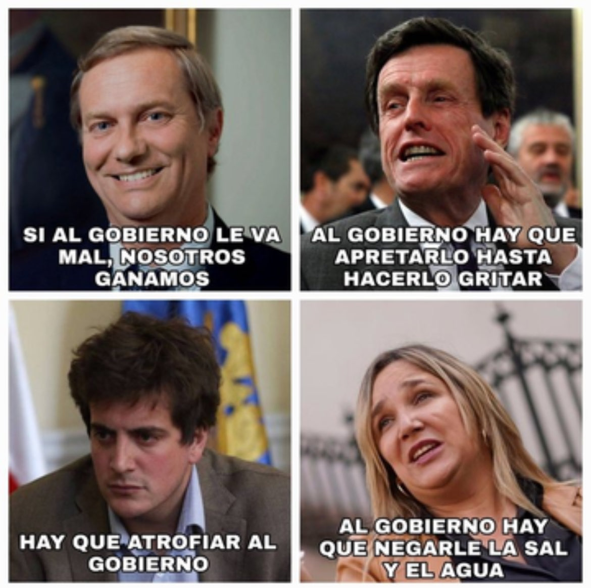 <a href="/latercera/">La Tercera</a> <a href="/Drestrum_nopala/">Mathew Clark</a> Hasta este momento no he escuchado a nadie en la oposición que diga algo similar  a lo que tu sector dijo cuando asumió la antigua administración.
Yo lo q espero es q la oposición rechace este plan de "reconstrucción" 
Chile es un gran país y funciona, no hay que reconstruirlo