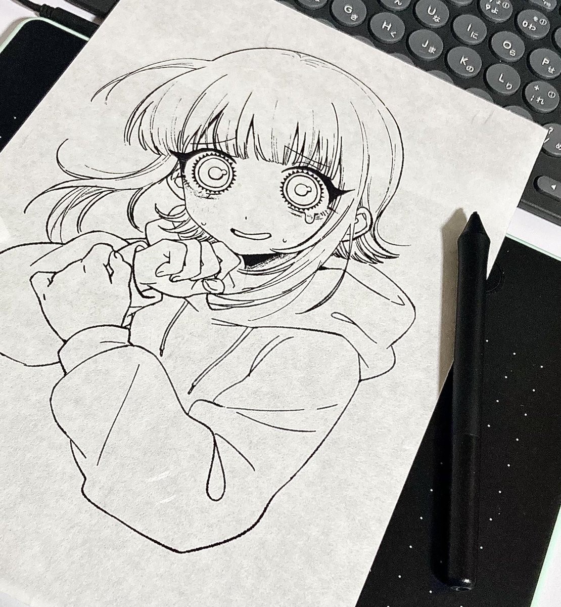 Soapaaa123's tweet photo. 最近また絵を描き始めた✍️
（プリンターで線画を印刷してみた(*^^*) https://t.co/v56D5gyPmJ
