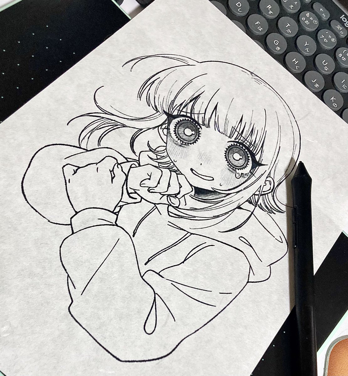 Soapaaa123's tweet photo. 最近また絵を描き始めた✍️
（プリンターで線画を印刷してみた(*^^*) https://t.co/v56D5gyPmJ