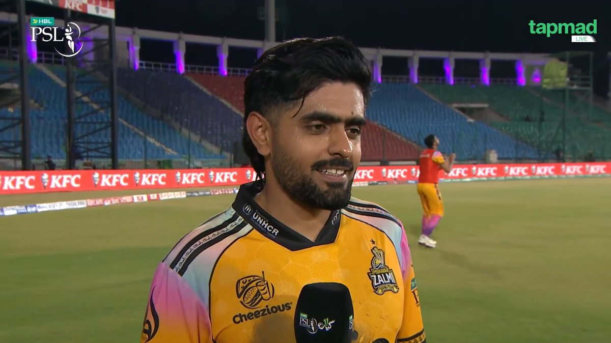 _FaridKhan's tweet photo. Babar Azam said "I want to thank Allah SWT for this. I had been waiting for this hundred for a long time. Alhamdullilah" ❤️❤️❤️ #HBLPSL11 #tapmad https://t.co/z0Yv6ghMIH