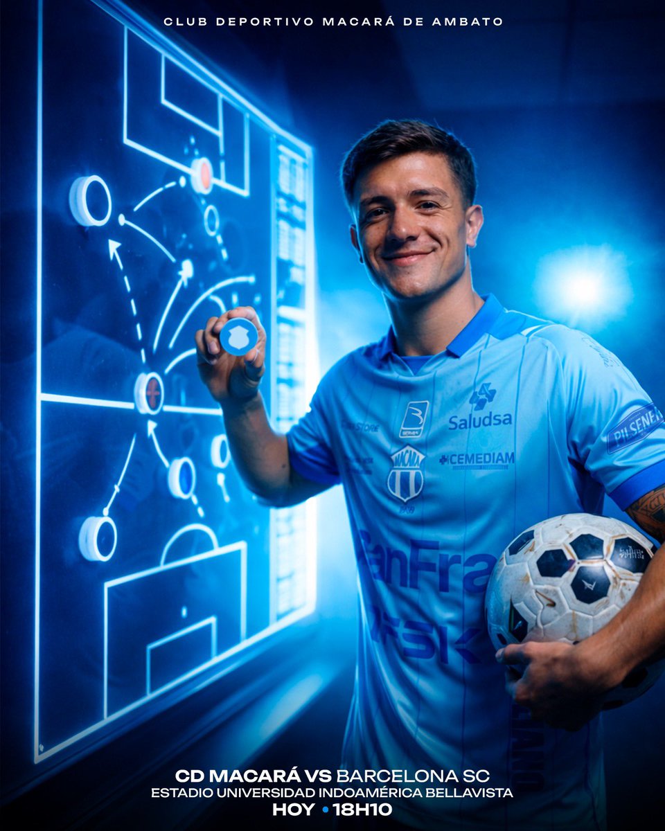 ¡𝐋𝐀 𝐅𝐈𝐄𝐒𝐓𝐀 𝐒𝐈𝐆𝐔𝐄 𝐄𝐍 𝐂𝐀𝐒𝐀! 🥳🏟💙

No hay tiempo para descansar, pero sí para compartir con nuestra gente, hoy nos vemos en Bellavista...porque el Ídolo es de Ambato. 🔥🤩🏟

¡𝐐𝐮𝐞 𝐧𝐨 𝐟𝐚𝐥𝐭𝐞 𝐧𝐚𝐝𝐢𝐞 𝐂𝐞𝐥𝐞𝐬𝐭𝐞𝐬! 🫂💙

⚽️ C.D. Macará vs