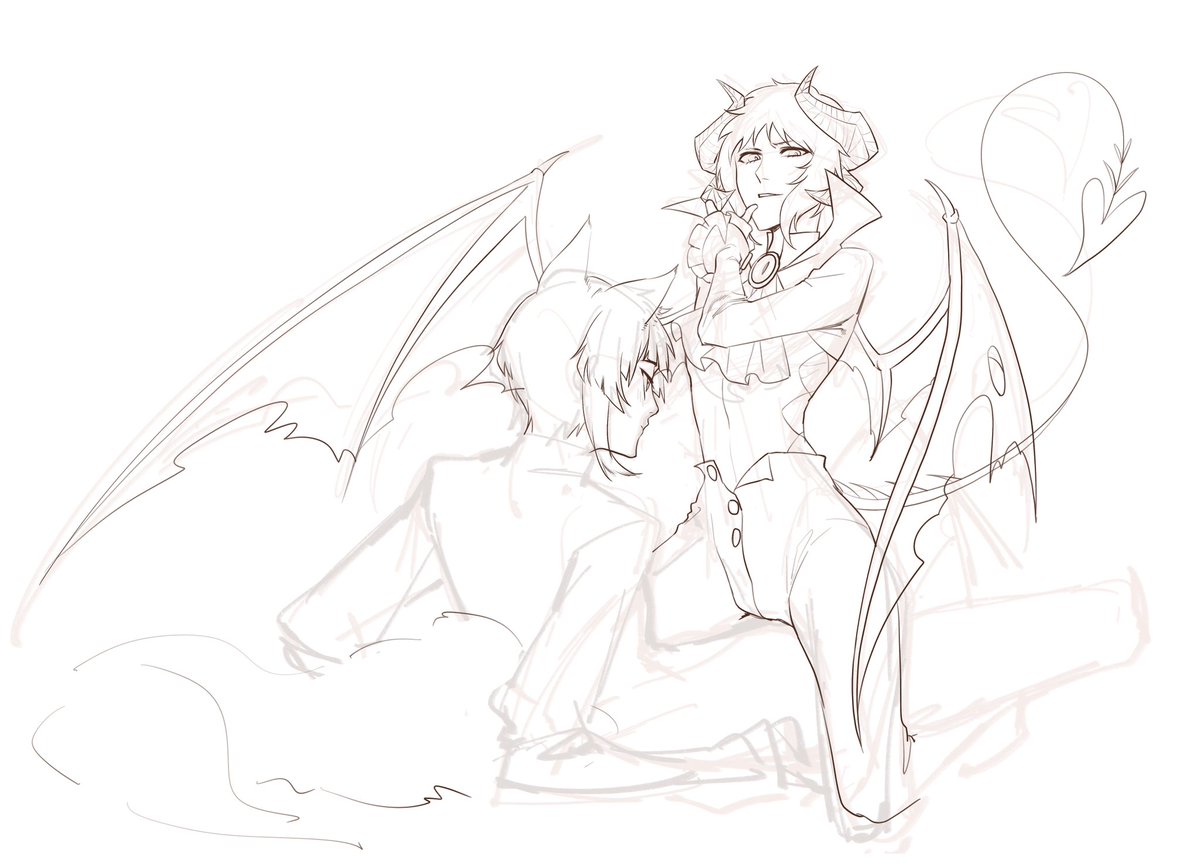 🐺x😈
I'm not sure if I can finish drawing it…