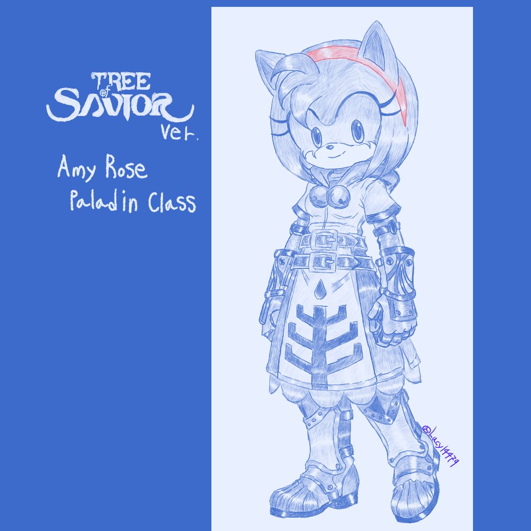 Lucy14479's tweet photo. [4/20/2026]

-Main SonicOc Drawing Style Practice 4-

Amy Rose
Paladin Class

#SonicOc #AmyRose
#TreeofSavior #ToSW
#ToSM #Illustrator #그림러 https://t.co/tjQQiiWS3n