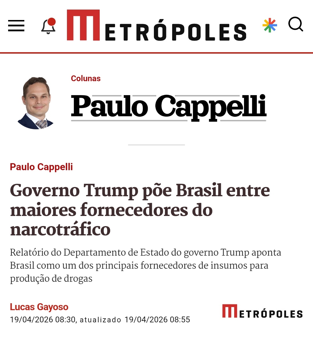 Olha para onde o Lula e seus amigos da Faria Lima estão nos levando. Vão continuar protegendo o Narcotráfico que chegou aos níveis de atuação do Terrorismo e o Regime evita o combate adequado sob alegação de proteção do mercado de capitais?

Vamos aguardar que a solução venha de