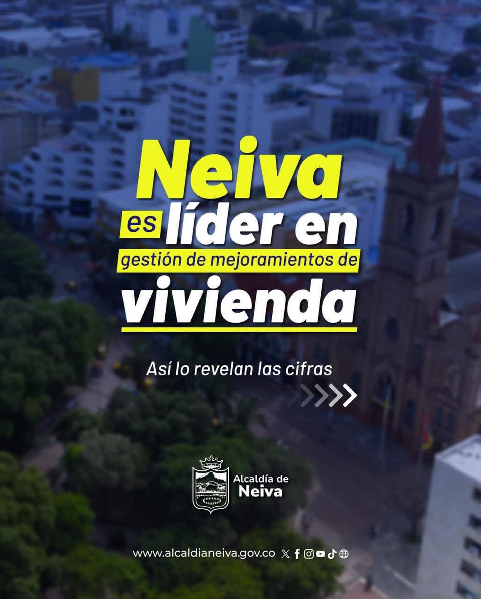 MarkVictoriaT's tweet photo. Neiva, líder en mejoramientos de vivienda 🏡

Bajo el liderazgo del alcalde Germán Casagua Bonilla, se han gestionado +$8.000 millones para beneficiar a 459 familias.

¡Seguimos construyendo bienestar!

#Neiva #SecretaríaDeViviendaYHábitat #AlcaldíaDeNeiva https://t.co/exfunOcm27