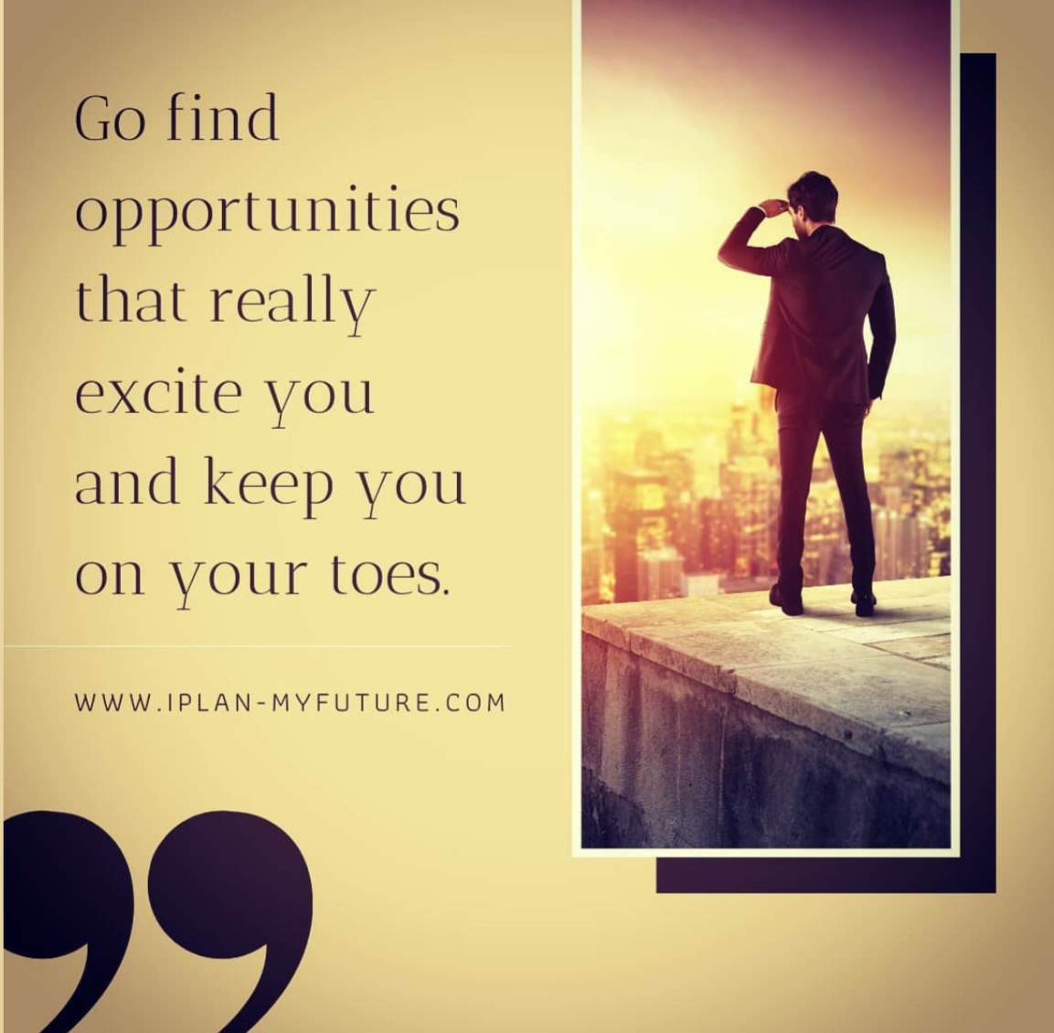 iPlan_MyFuture's tweet image. Pursue thrilling opportunities that keep you fully engaged.

#iplanmyfuture #hustle #bestquotesfromiplanmyfuture #successTRAIN #ThriveTogether #defstar5 #mpgvip #makeyourownlane #makeithappen #mondaymotivation #mondaythoughts

iPlan-myfuture.com