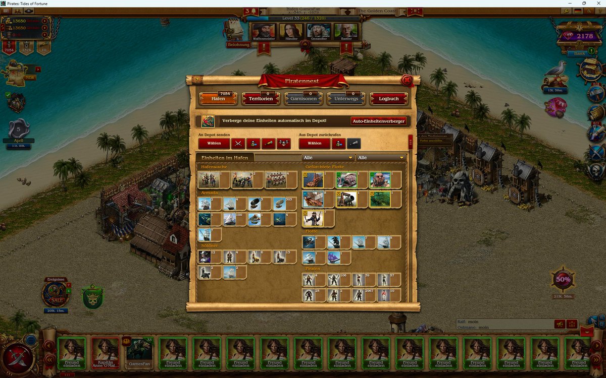 GamesFanFamily's tweet photo. Wenn Du Piraten magst bzw. zumindest im Computer-Spiel, dann könnte das Strategie- und Aufbau-Game "Pirates: Tides of Fortune" (von Plarium) was für Dich sein. Baue Deine Piratenbucht aus und sammle Schätze usw. Sei ein virtueller Pirat. 🏴‍☠️🦜🎮 https://t.co/BCe0KdPQy6