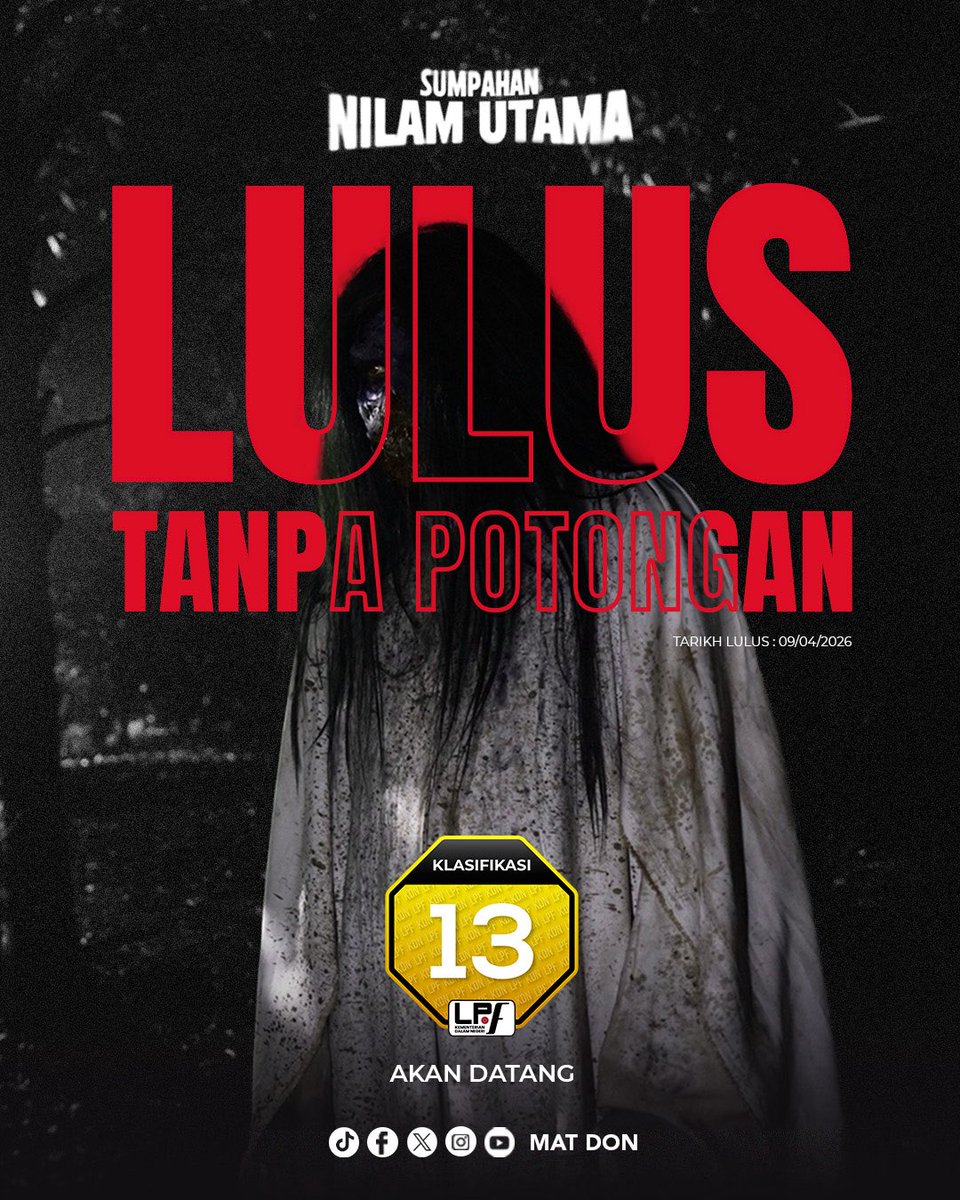 Don_Aziz's tweet photo. Pengarah 3 Janda Melawan Dunia (2022), Hyrul Anuar kembali dengan filem baharu beliau, Sumpahan Nilam Utama (dahulu diperkenalkan sebagai Sumpahan Sri Utama) yang bakal menggegarkan pawagam tahun ini.
Berita penuh di FB MAT DON !
#sinematdon
#sumpahannilamutama
#filem2026 https://t.co/JHsBCz29bb