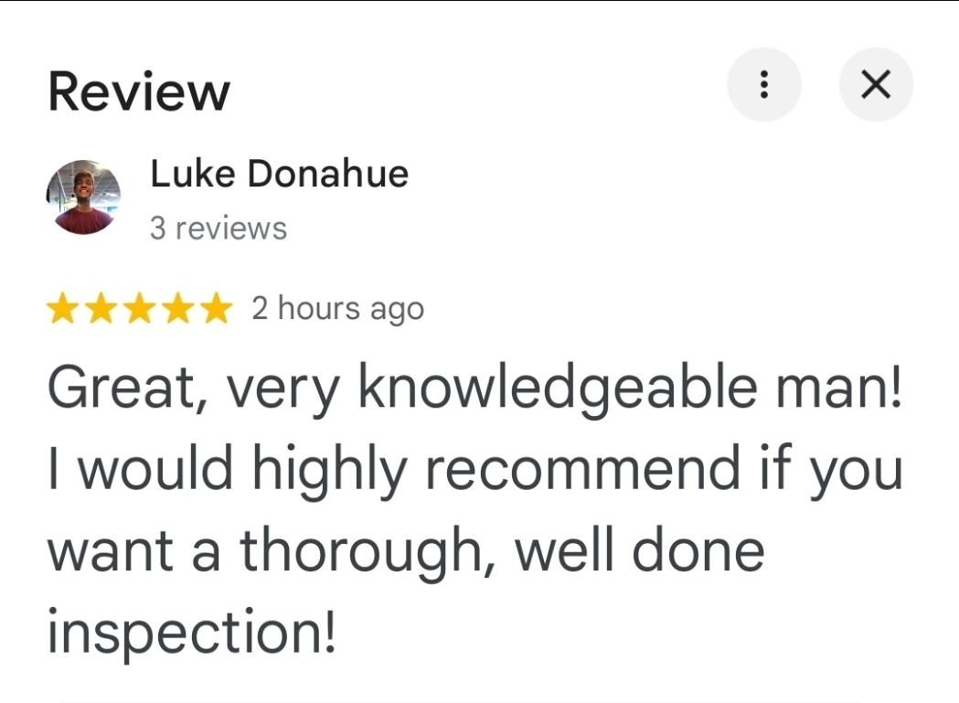 SJHomeInspector's tweet image. Thanks, Luke.

Get it inspected!
Scott Zeiger Certified Master Inspector 
SJ Inspections and Consulting, LLC 
440 427 4535
zurl.co/mH4ms
#homeinspectornearme #homeinspection