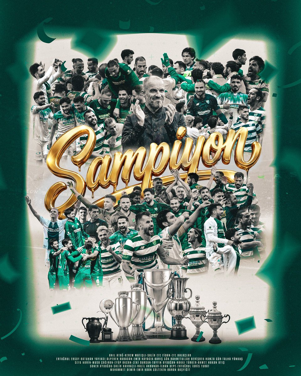 TFF 2. Lig’te Şampiyonluğunu ilan ederek TFF 1. Lig'e yükselen şehrimizin takımı Bursaspor’umuzu kutluyor, başarılarının devamını diliyorum.
Şampiyon Bursaspor 🏆 🇹🇷