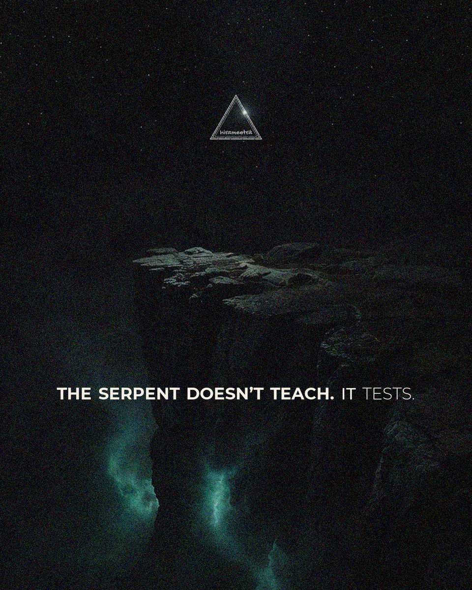 hirameetra's tweet image. The serpent doesn’t teach.
It tests.

#success #mindset #focus #grokimage