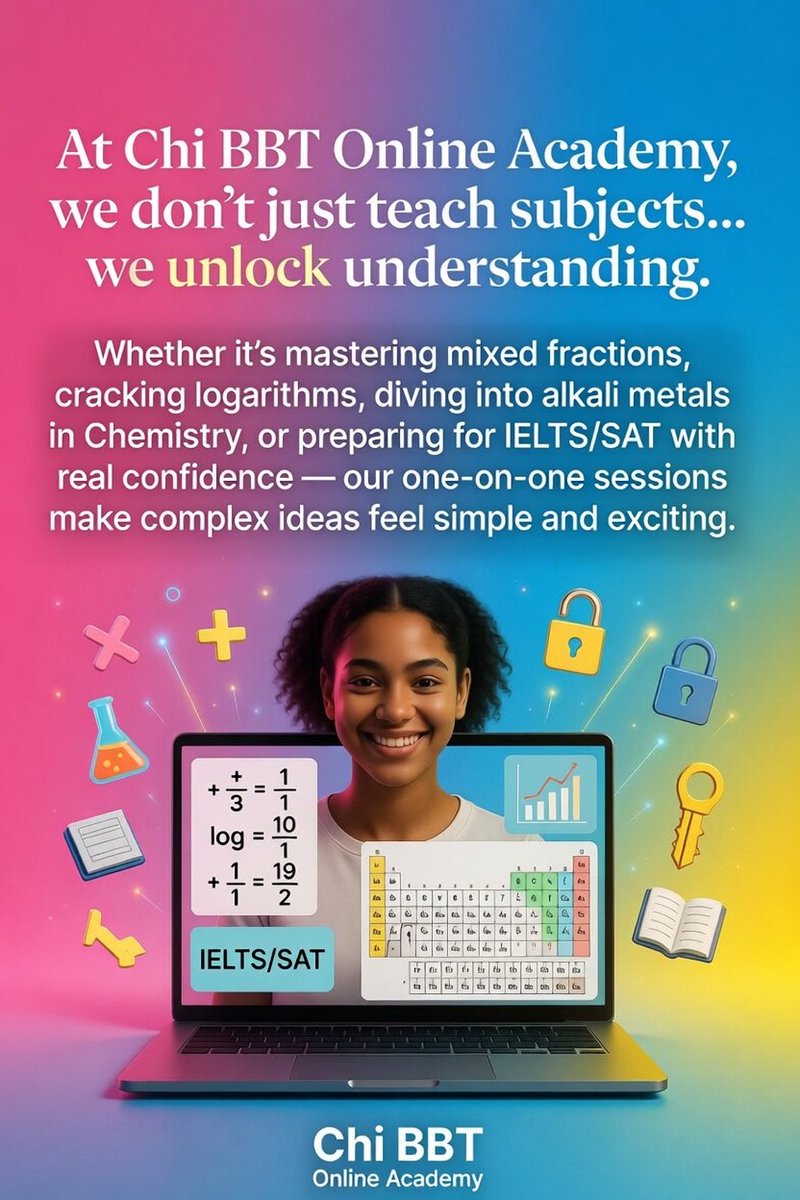 chibbt_academy's tweet image. We don't just teach subjects, we unlock understanding. #Elearning  #Academiclife