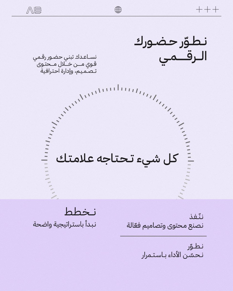 MAZNEXA's tweet image. مو بس حضور… تجربة متكاملة
في مازنكسا، نشتغل على كل تفاصيل رحلتك الرقمية
 من أول فكرة، للتنفيذ، للتحسين المستمر
 عشان نوصل لنتائج حقيقية
جاهز تبدأ؟

#DigitalMarketing #BusinessGrowth #مازنكسا