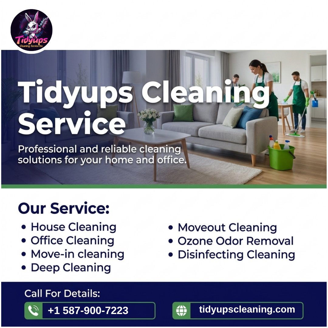 TidyUps2022's tweet image. ✨🧹 Tidyups Cleaning Service – Your Trusted Cleaning Experts 🏡🏢

Book your cleaning service today 👇
🔗 tidyupscleaning.com

#TidyupsCleaning #CleaningService #ProfessionalCleaning #HomeCleaning #OfficeCleaning #CommercialCleaning #DeepCleaning #EcoFriendlyCleaning