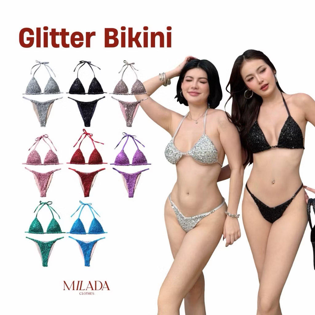 Simplep55192172's tweet photo. ส่งต่อ #miladaclothes ￼Glitter bikini บิกินี่ปักเลื่อมวิ้งค์สีแชมเปญ 🥂🪽ใส่แล้วขับผิวมากกใส่ครั้งเดียวนะคะใส่ที่รองบิกินี่ให���ด้วย(freesize นะคะสะโพกไม่เกิน42) 370รสพร้อมโอนลดได้อีกนะคะ รี/ปัก/ฟอล ลด5บาททุกตัว #milada #ส่งต่อเสื้อผ้า #โล๊ะตู้ #ส่งต่อเสื้อผ้ามือสอง #ส่งต่อ https://t.co/TfBqAshoMi