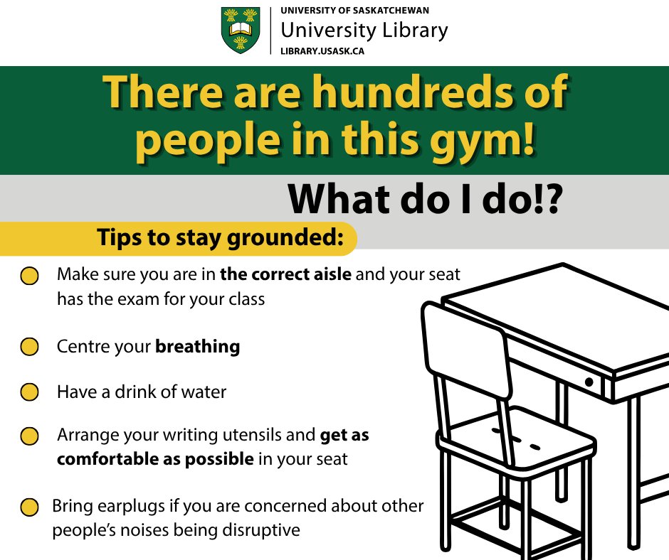 usasklibrary's tweet image. Don't panic! You got this. Check out libguides.usask.ca/TAB for tips and resources to help you study and de-stress! #StudyTips #TakeABreak #FinalExams