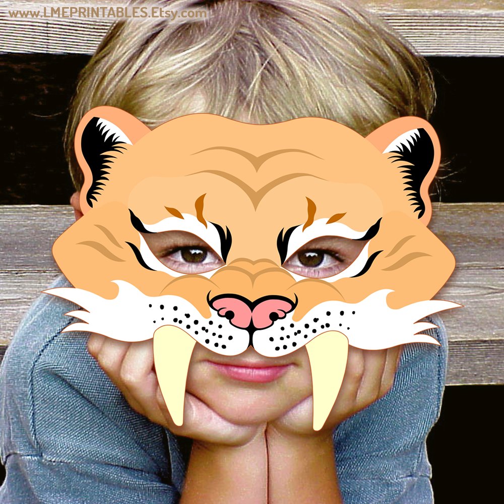 lmeprintables's tweet photo. Smilodon Mask Printable Costume Sabertooth Tiger Prehistoric Animal Ice Age Saber Tooth Carnival Halloween Kid Adult Safari Birthday Party https://t.co/jDVWFUlqhe via @Etsy #smilodonmask #smilodoncostume #iceagepartymasks #schoolactivity #partycrafts #partymasks #schoolproject https://t.co/gOESBMgNap