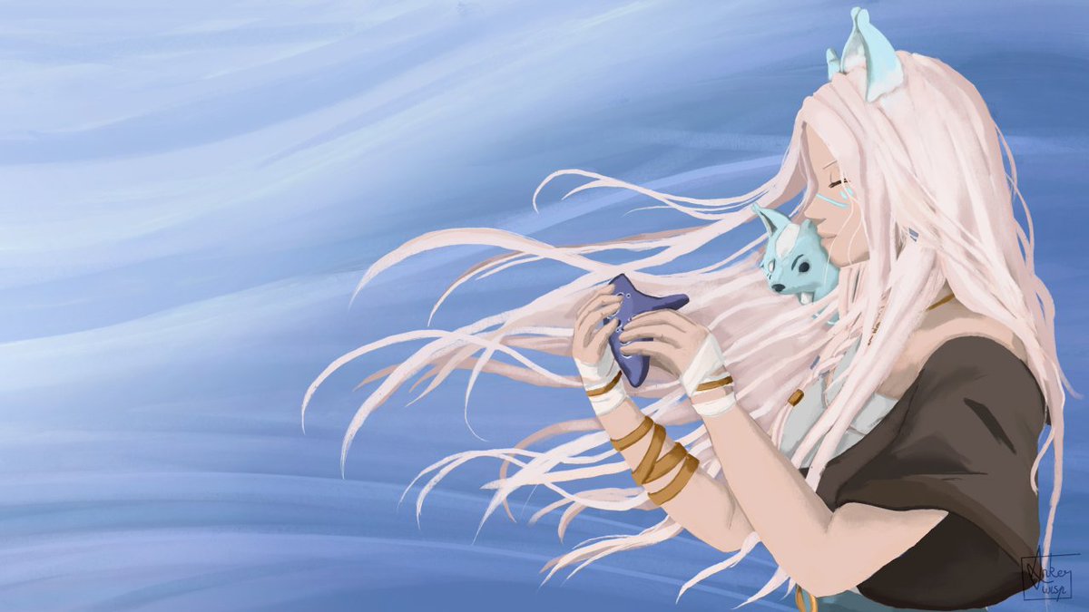 Ankerwisp's tweet photo. new art i made of my OC! 🩵 https://t.co/OuxQVFXhyd