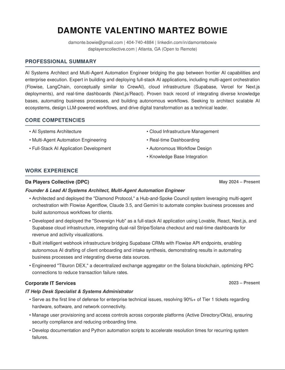 CollectivePlay3's tweet photo. Resume builder is now live 

https://t.co/GHucpRpbyu https://t.co/7k5f2Cl7Lt