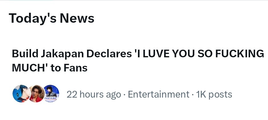 Biu is so obsessed with us, that even the news are reporting about it 😪

<a href="/JakeB4rever/">BIU.</a> 
#BuildJakapan #Beyourluve