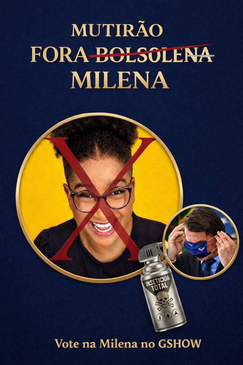 Jaburangazul's tweet photo. 👨🏻‍💻 MUTIRÃO RELÂMPAGO #ForaMilena ⚡️

📱 A cada 10 votos na MILENA comente UM EMOJI aleatório. 
 
🎯 Meta: 2K DE COMENTÁRIOS 

BATEU A META? DOBRA A META 

⏰ENCERRA: 14H 
 
💻 Link: https://t.co/qIJCFA599u https://t.co/C0vBfJ7vof