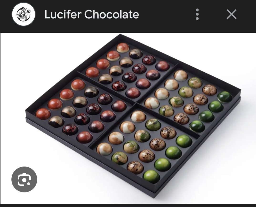 Carin2013's tweet image. 👍⤵️⤵️⤵️ 48 barv Lune ujetih v škatli bonbonov #Lucifer #chocolate
