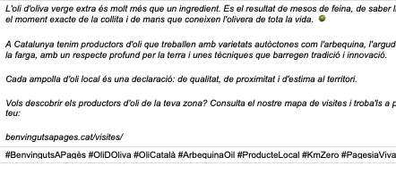 BenvingutsPages's tweet photo. L'oli d'oliva verge extra és molt més que un ingredient. És el resultat de mesos de feina i de mans que coneixen l'olivera de tota la vida. 🫒

Vols descobrir els productors d'oli de la teva zona? https://t.co/1nnF7eqdP8

#BenvingutsAPagès #OliDOliva #OliCatalà #ProducteLocal https://t.co/whFyaD5ZMw
