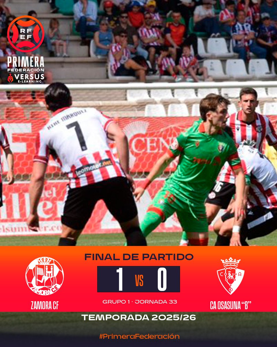 𝗙𝗜𝗡𝗔𝗟 | #ZamoraCFOsasunaPromesas

🔥 ¡El Zamora consigue la victoria en los últimos minutos y se coloca en la tercera posición!

#PrimeraFederación | #VersusELearning