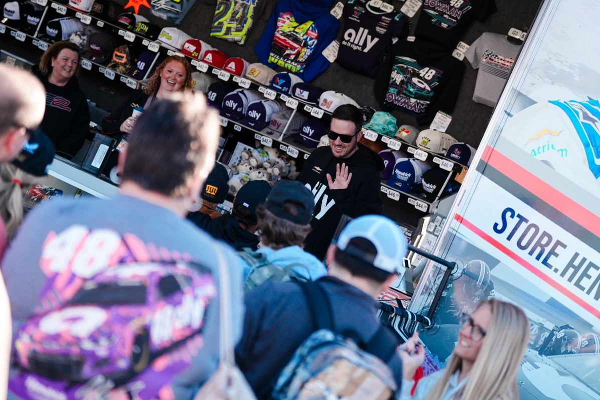 All smiles with the fans.