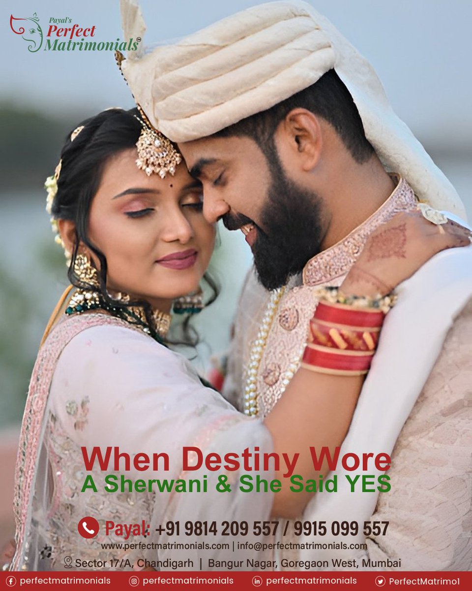 PerfectMatrimo1's tweet image. Two hearts. One perfect match.
• Where traditions meet true connection
• Where every “yes” feels right
• Where your story begins

📞 Contact us: +91 9814 209557 / 9915 099557
🌐 Visit: perfectmatrimonials.com
📧 Email: info@perfectmatrimonials.com

#PerfectMatch