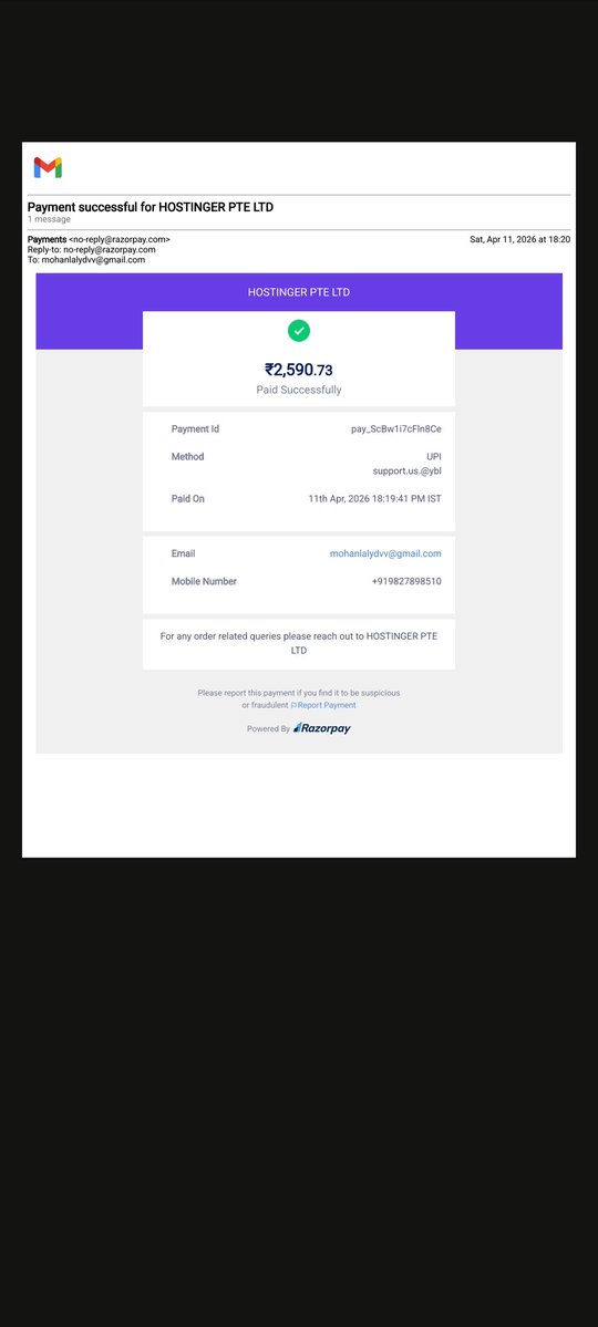 Bindeshyadav3's tweet image. @Hostinger is now blaming “setup delay” and “user info” after their system failed to register my domain even after payment &amp;amp; confirmation.
WHOIS shows domain was taken hours later.
Clear case of service failure. No proper resolution yet.
#Hostinger #ConsumerRights @jagograhakjago