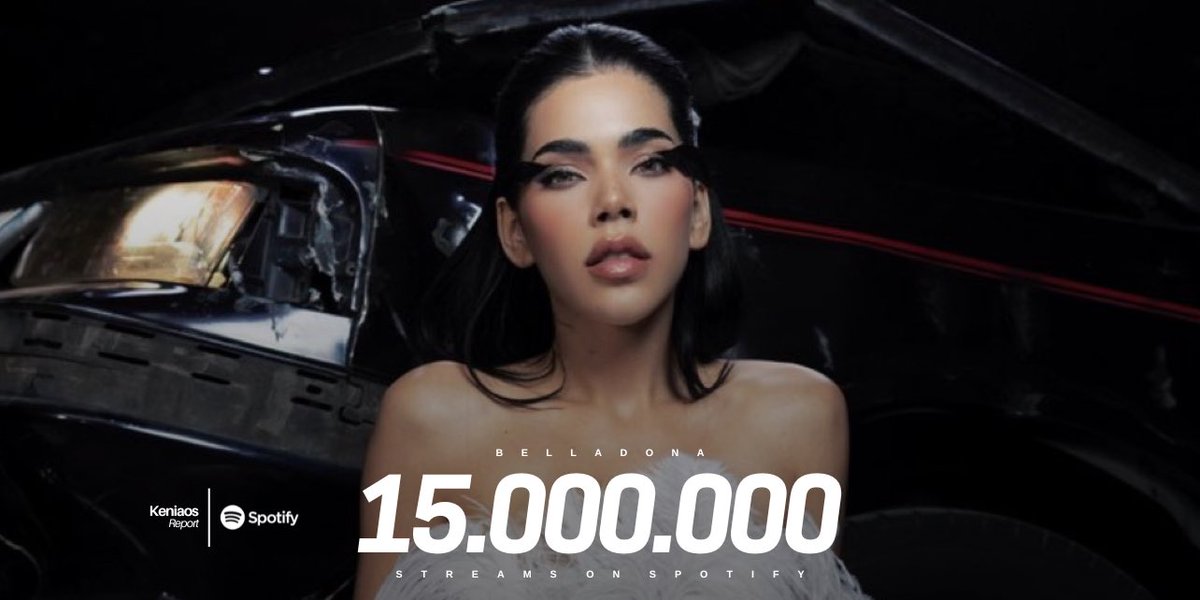“Belladona” de @KeniaOs ha superado los 15 MILLONES de streams en Spotify, es la canción #1 de “K de Karma” en lograrlo.