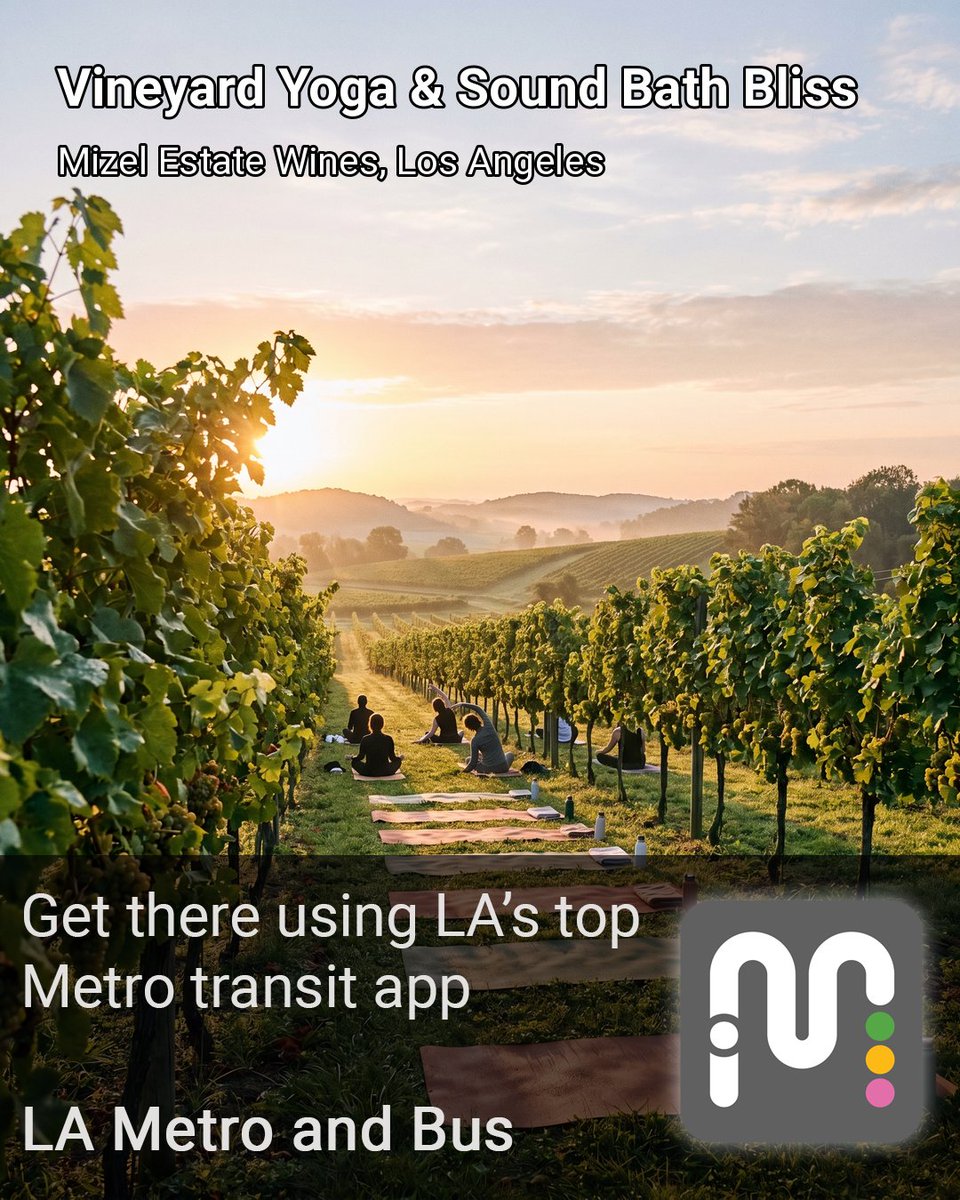 LAMetroBusApp's tweet image. Vineyard Yoga &amp;amp; Sound Bath Bliss

4/19 at 9am
discoverlosangeles.com/event/2026/04/…

#LAEvents #LosAngeles