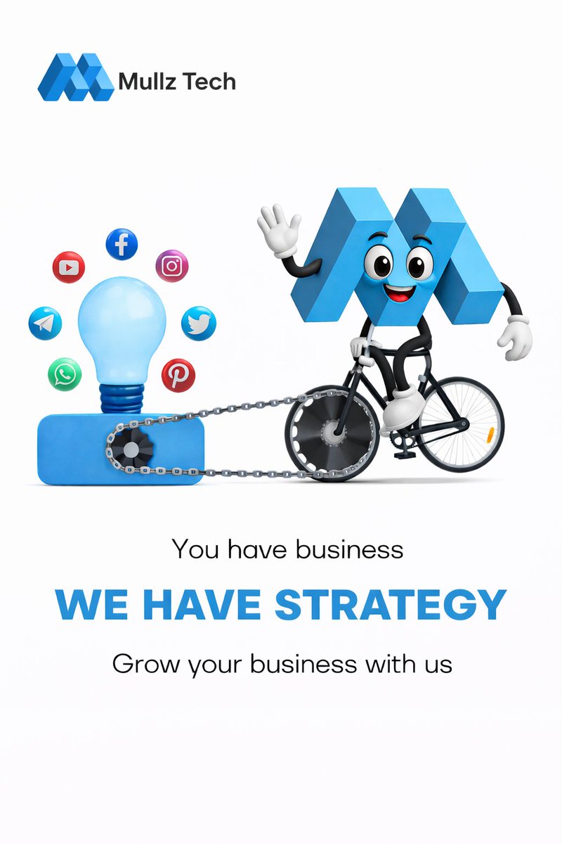 mullztech's tweet image. You bring the business. We bring the strategy.From social media to smart marketing systems, Mullz Tech helps you turn ideas into growth and visibility into results. Let’s move your brand forward.#MullzTech #BusinessGrowth #MarketingStrategy 
🌐mullztech.com