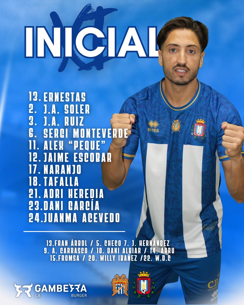 lorcadeportiva's tweet photo. 📋 ¡𝗘𝘀𝘁a 𝗲𝘀 𝗻𝘂𝗲𝘀𝘁𝗿𝗮 𝘼𝙇𝙄𝙉𝙀𝘼𝘾𝙄𝙊𝙉 🆚 @aguilas_fc!

#AguilasLorcaDeportiva 
#SoloySiempreLorcaDeportiva https://t.co/BxtZV2StsM