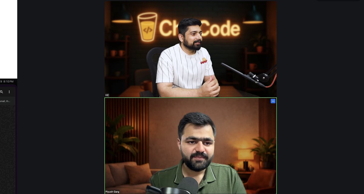 devwithjay's tweet image. 💭 𝗧𝗵𝗶𝘀 𝗶𝘀 𝗵𝗼𝘄 𝗰𝗵𝗮𝘁𝘀 𝘄𝗼𝗿𝗸

Today we moved beyond HTTP and into WebSockets with @Hiteshdotcom and @piyushgarg_dev Sir.

#Backend #WebSockets #NodeJS #ChaiCode