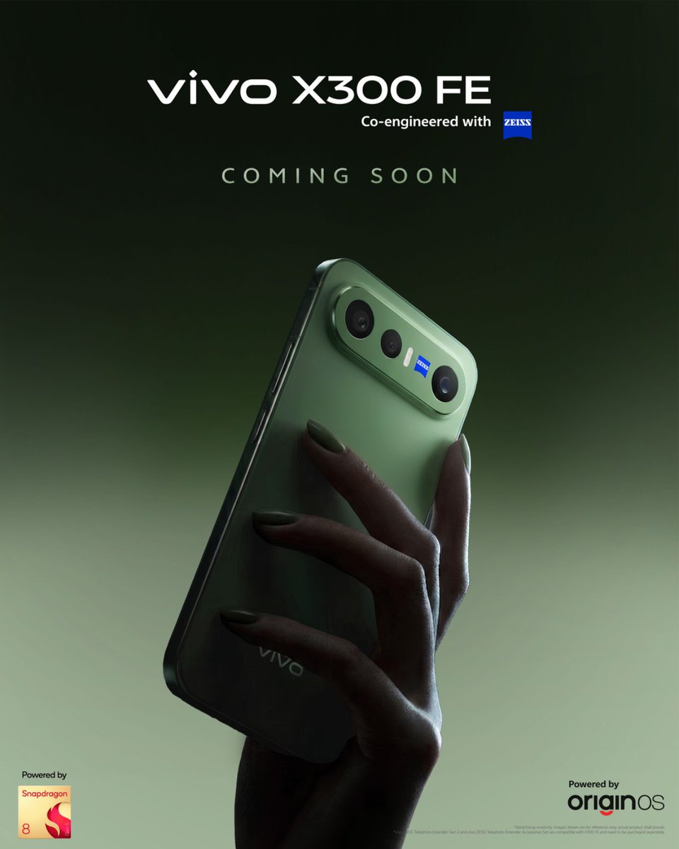 tsaikumar1989's tweet image. The compact semi flagship device #vivoX300FE powered by @Snapdragon 8 Gen 5 chipset..

#Vivo x #Zeiss x #Snapdragon = next level photography + photography kit too 😍